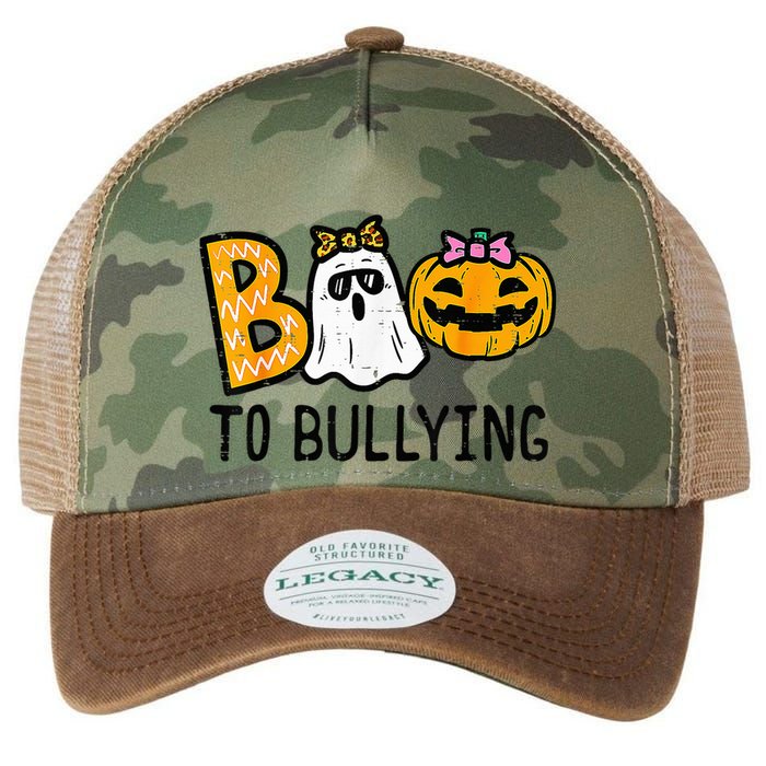 Boo To Bullying Ghost Pumpkin Orange Anti Bully Unity Day Legacy Tie Dye Trucker Hat
