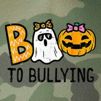 Boo To Bullying Ghost Pumpkin Orange Anti Bully Unity Day Legacy Tie Dye Trucker Hat