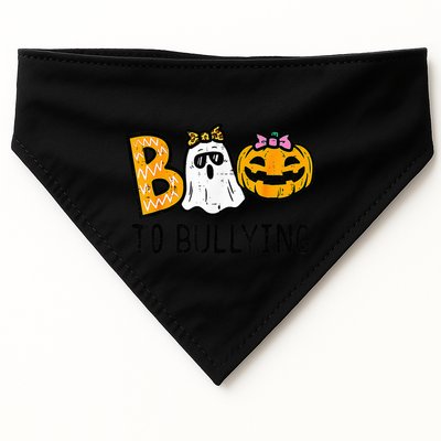 Boo To Bullying Ghost Pumpkin Orange Anti Bully Unity Day USA-Made Doggie Bandana