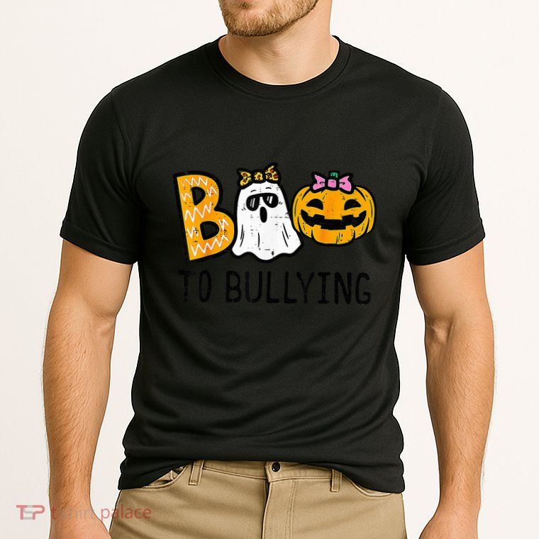 Boo To Bullying Ghost Pumpkin Orange Anti Bully Unity Day Performance Shirt