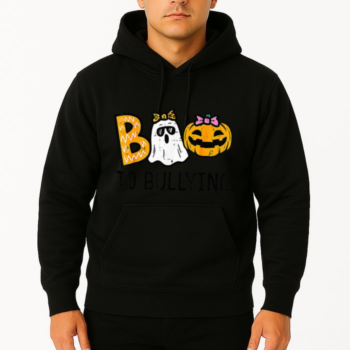 Boo To Bullying Ghost Pumpkin Orange Anti Bully Unity Day Hoodie