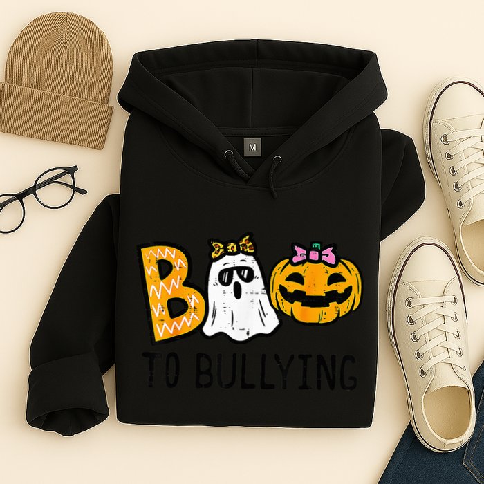 Boo To Bullying Ghost Pumpkin Orange Anti Bully Unity Day Hoodie