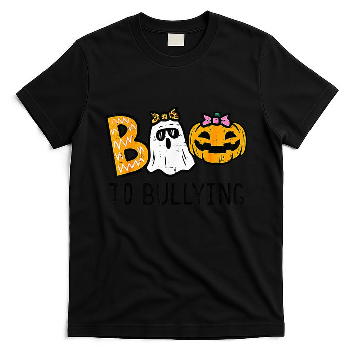 Boo To Bullying Ghost Pumpkin Orange Anti Bully Unity Day T-Shirt