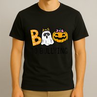 Boo To Bullying Ghost Pumpkin Orange Anti Bully Unity Day T-Shirt