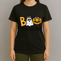 Boo To Bullying Ghost Pumpkin Orange Anti Bully Unity Day T-Shirt