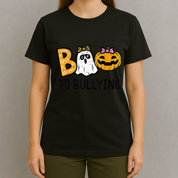Boo To Bullying Ghost Pumpkin Orange Anti Bully Unity Day T-Shirt