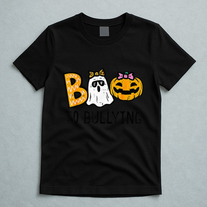 Boo To Bullying Ghost Pumpkin Orange Anti Bully Unity Day T-Shirt