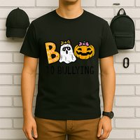 Boo To Bullying Ghost Pumpkin Orange Anti Bully Unity Day T-Shirt
