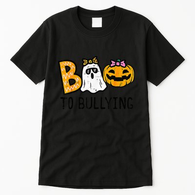 Boo To Bullying Ghost Pumpkin Orange Anti Bully Unity Day Tall T-Shirt