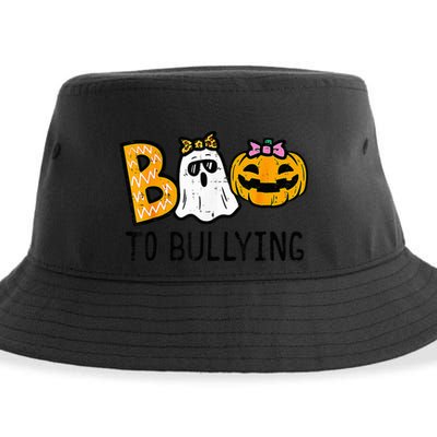 Boo To Bullying Ghost Pumpkin Orange Anti Bully Unity Day Sustainable Bucket Hat