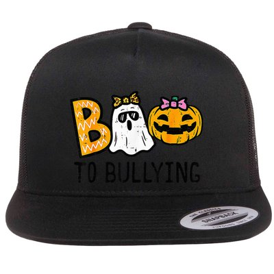 Boo To Bullying Ghost Pumpkin Orange Anti Bully Unity Day Flatbill Hat