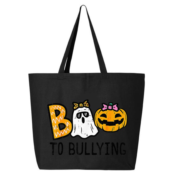 Boo To Bullying Ghost Pumpkin Orange Anti Bully Unity Day 25L Jumbo Tote
