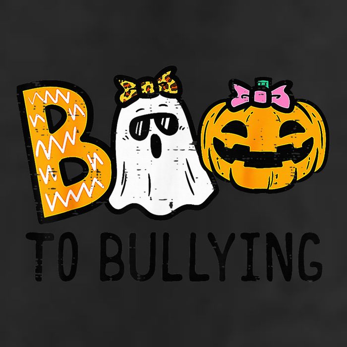 Boo To Bullying Ghost Pumpkin Orange Anti Bully Unity Day 25L Jumbo Tote