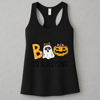 Boo To Bullying Ghost Pumpkin Orange Anti Bully Unity Day Womens Tank Top