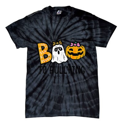 Boo To Bullying Ghost Pumpkin Orange Anti Bully Unity Day Tie-Dye T-Shirt