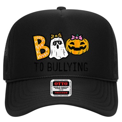 Boo To Bullying Ghost Pumpkin Orange Anti Bully Unity Day Trucker Hat