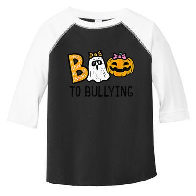 Boo To Bullying Ghost Pumpkin Orange Anti Bully Unity Day Toddler Fine Jersey T-Shirt