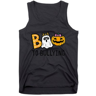 Boo To Bullying Ghost Pumpkin Orange Anti Bully Unity Day Tank Top