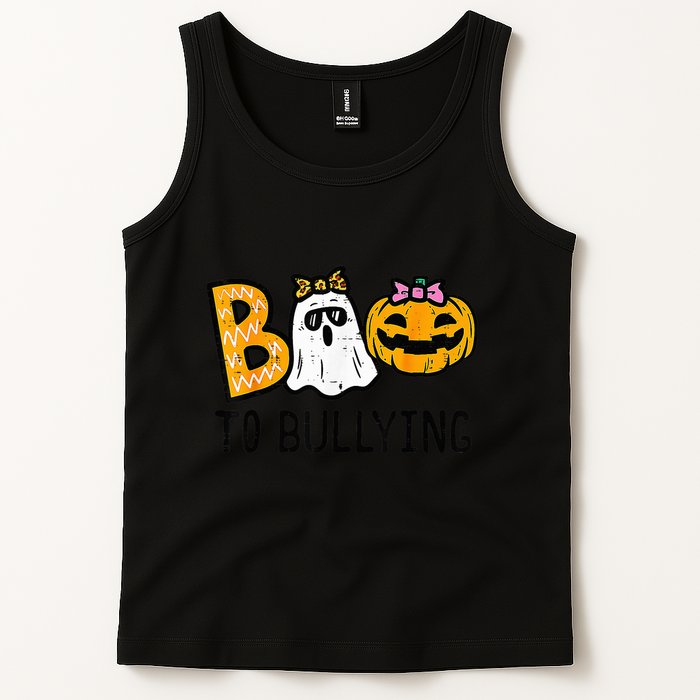 Boo To Bullying Ghost Pumpkin Orange Anti Bully Unity Day Tank Top