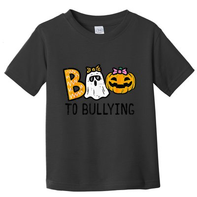 Boo To Bullying Ghost Pumpkin Orange Anti Bully Unity Day Toddler T-Shirt