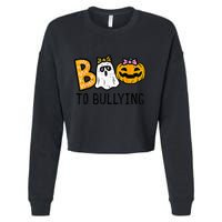 Boo To Bullying Ghost Pumpkin Orange Anti Bully Unity Day Cropped Pullover Crew