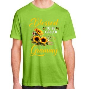 Blessed To Be Called Grammy Mother's Day Sunflower Lovers Adult ChromaSoft Performance T-Shirt