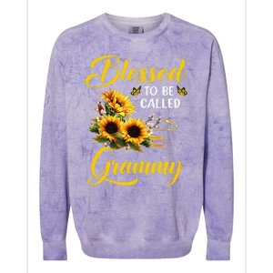 Blessed To Be Called Grammy Mother's Day Sunflower Lovers Colorblast Crewneck Sweatshirt