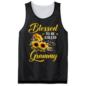 Blessed To Be Called Grammy Mother's Day Sunflower Lovers Mesh Reversible Basketball Jersey Tank