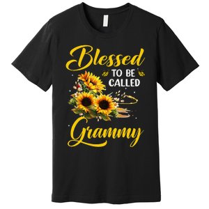 Blessed To Be Called Grammy Mother's Day Sunflower Lovers Premium T-Shirt