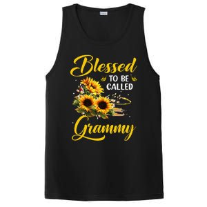 Blessed To Be Called Grammy Mother's Day Sunflower Lovers PosiCharge Competitor Tank