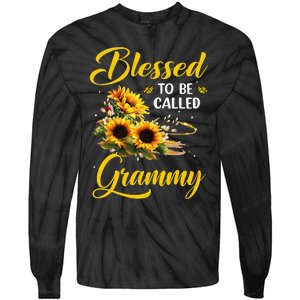 Blessed To Be Called Grammy Mother's Day Sunflower Lovers Tie-Dye Long Sleeve Shirt