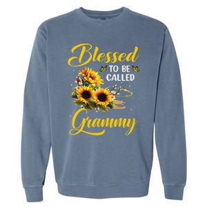 Blessed To Be Called Grammy Mother's Day Sunflower Lovers Garment-Dyed Sweatshirt