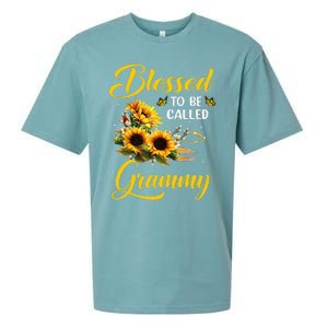 Blessed To Be Called Grammy Mother's Day Sunflower Lovers Sueded Cloud Jersey T-Shirt