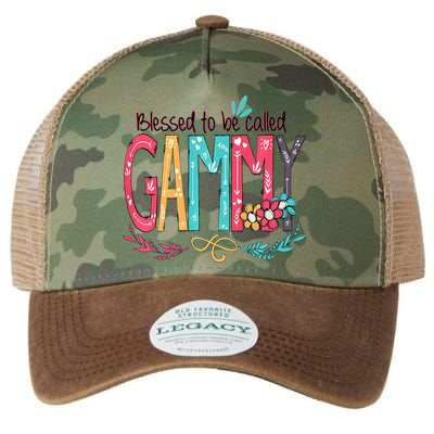 Blessed To Be Called Gammy Colorful Grandma Legacy Tie Dye Trucker Hat