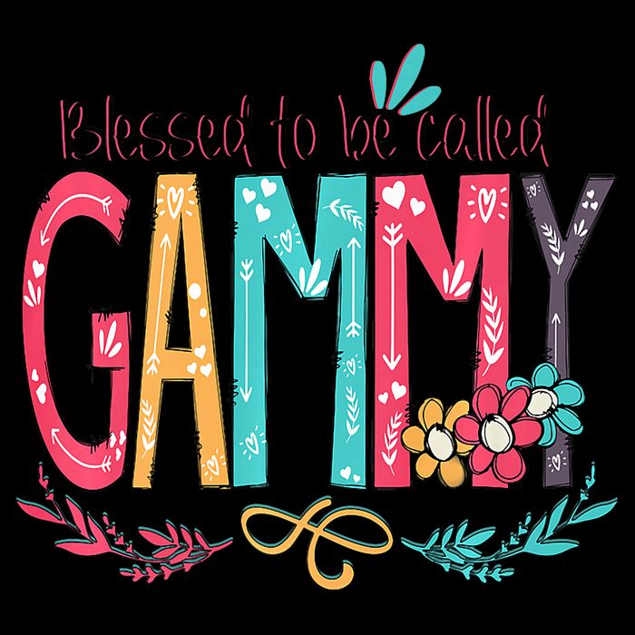 Blessed To Be Called Gammy Colorful Grandma Drawstring Bag