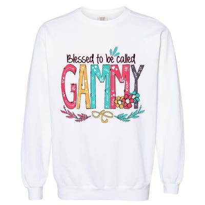 Blessed To Be Called Gammy Colorful Grandma Garment-Dyed Sweatshirt