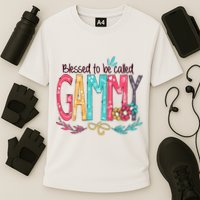 Blessed To Be Called Gammy Colorful Grandma Performance Shirt