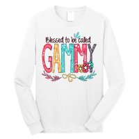 Blessed To Be Called Gammy Colorful Grandma Long Sleeve Shirt