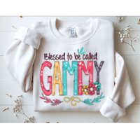 Blessed To Be Called Gammy Colorful Grandma Sweatshirt