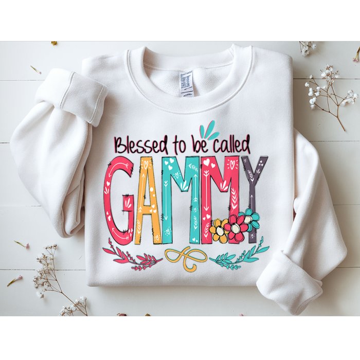 Blessed To Be Called Gammy Colorful Grandma Sweatshirt