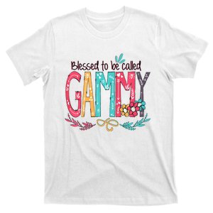 Blessed To Be Called Gammy Colorful Grandma T-Shirt