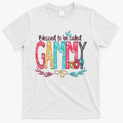 Blessed To Be Called Gammy Colorful Grandma T-Shirt