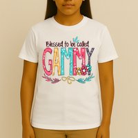 Blessed To Be Called Gammy Colorful Grandma T-Shirt