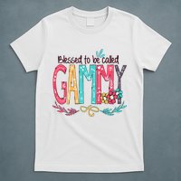 Blessed To Be Called Gammy Colorful Grandma T-Shirt