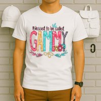 Blessed To Be Called Gammy Colorful Grandma T-Shirt