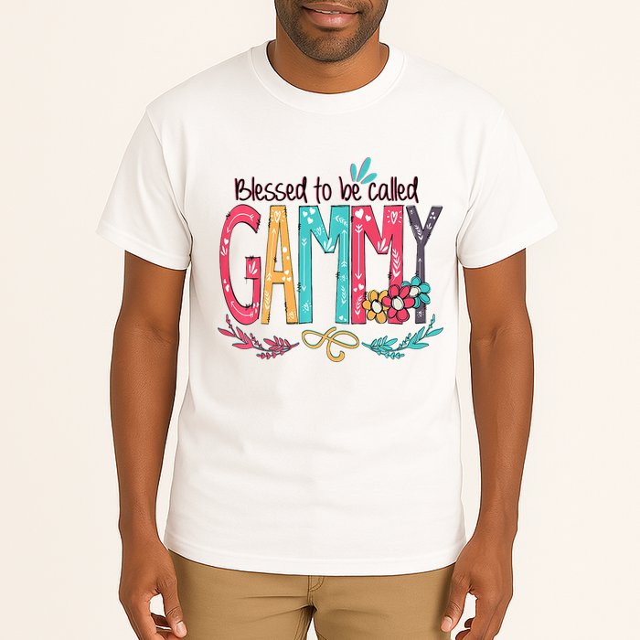 Blessed To Be Called Gammy Colorful Grandma Tall T-Shirt