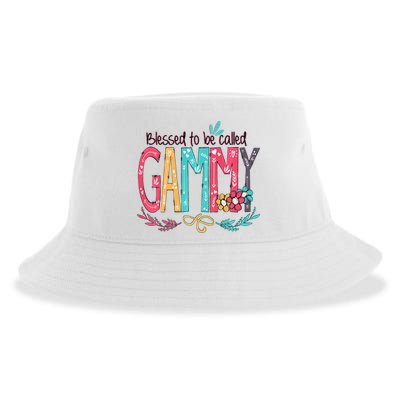 Blessed To Be Called Gammy Colorful Grandma Sustainable Bucket Hat