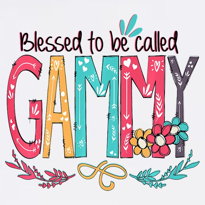 Blessed To Be Called Gammy Colorful Grandma Button