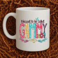 Blessed To Be Called Gammy Colorful Grandma Mug
