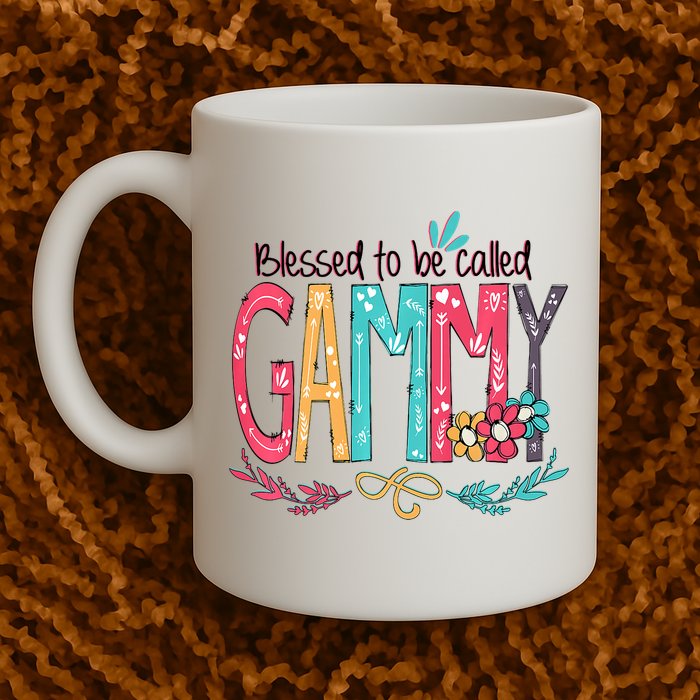 Blessed To Be Called Gammy Colorful Grandma Mug